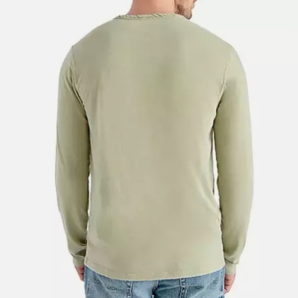 NWT Lucky Brand Men's Long Sleeve Triblend Notch Neck Henley with button closur - Picture 8 of 15